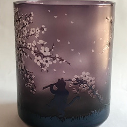 【父の日】猫のお花見タンブラー 3枚目の画像