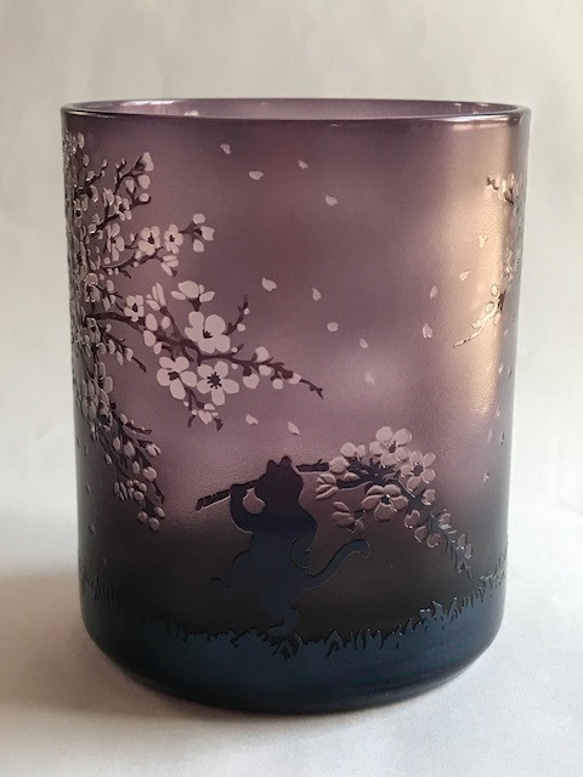 【父の日】猫のお花見タンブラー 3枚目の画像