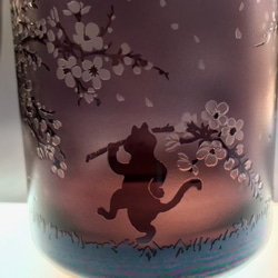 【父の日】猫のお花見タンブラー 4枚目の画像