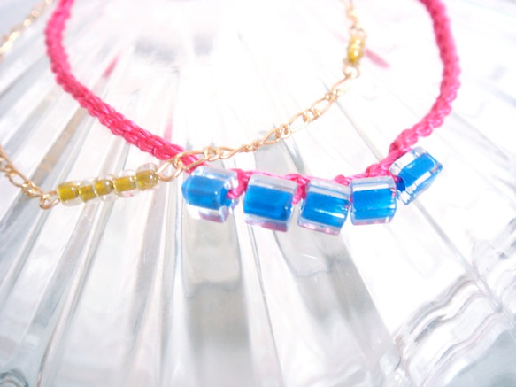 colorful cube Bracelet (P×B) 2枚目の画像