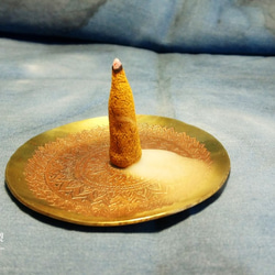 手工蝕刻系列 手工鍛敲 黃銅 淺盤 碟子 ─ 曼陀羅 Mandala（接單製作） 第3張的照片