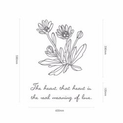 花が咲くと A (ブラック / ホワイト / グレー )  デコステッカー,ウォールステッカー 4枚目の画像
