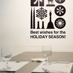 [ 送料無料 ] holiday A・ホリデー・クリスマス・スノー ウォールステッカー      x018 2枚目の画像