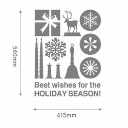 [ 送料無料 ] holiday A・ホリデー・クリスマス・スノー ウォールステッカー      x018 3枚目の画像