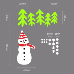 [ 送料無料 ] 雪だるま・サンタクロース・クリスマス・スノー ウォールステッカー x100 5枚目の画像