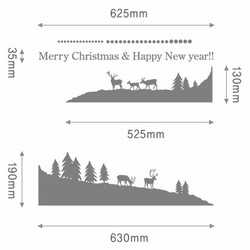 [ 送料無料 ] トナカイの町・サンタクロース・クリスマス・スノー ウォールステッカー x021 4枚目の画像