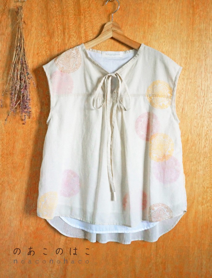シフォンブラウス（ハンドプリント重ね）