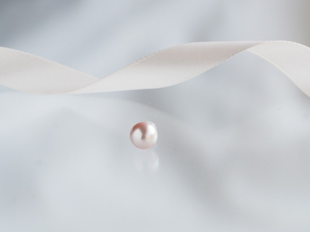 片耳用 パールピアス K14 色:ベージュゴールド