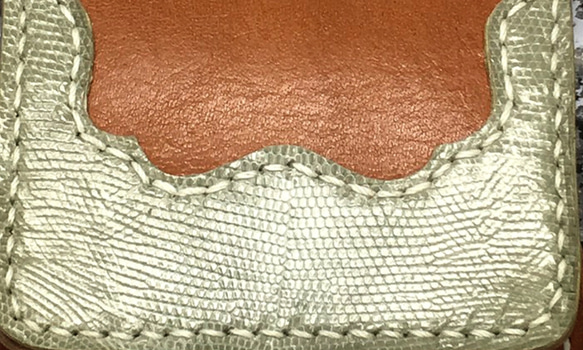 コインケース(本革)リザード革飾り01 3枚目の画像