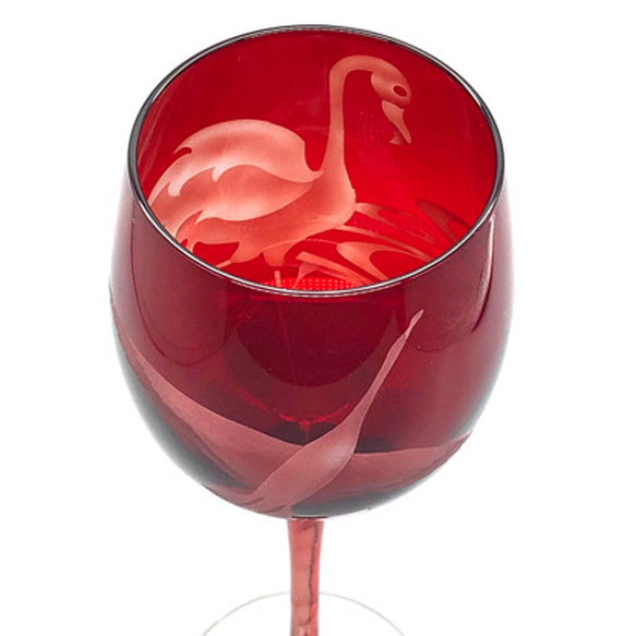 足の長いワイングラスに足のなが〜いフラミンゴです。 4枚目の画像