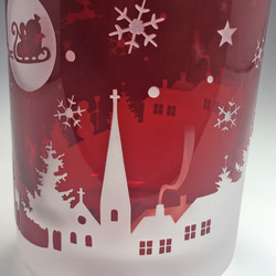 クリスマスグラス赤色&★キャンドルフォルダー『Creema限定クリスマス2023』 5枚目の画像