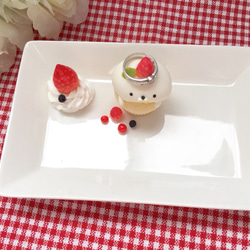 小海豹奶油杯子蛋糕，首飾盤、收納盤（黏土手創） 第3張的照片