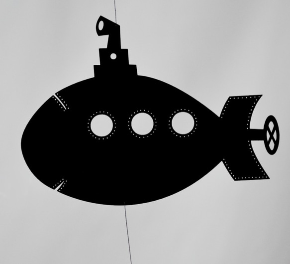 魚、うさぎ、潜水艦モビール 3枚目の画像