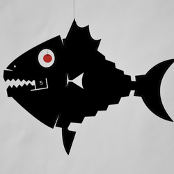 魚、うさぎ、潜水艦モビール 4枚目の画像
