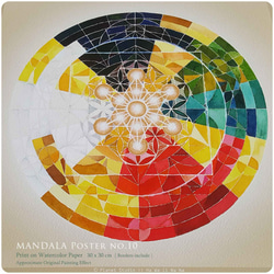 MANDALA no.10 [ 30x30cm 全棉水彩紙 ] 生命之果 x 十二經絡 第4張的照片