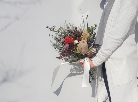 wedding bouquet＆boutonniere#バンクシア 4枚目の画像