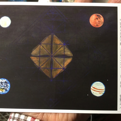 宇宙から来た手紙 メタセコイア    数学オブジェ クリスタルベクトル平衡体  ６５g + 素数と魔方陣 １冊 セット 2枚目の画像