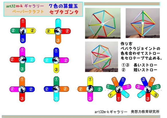 数学アートオブジェ 真値の正７角形を描く セプタゴンタ 製作キット 1枚目の画像