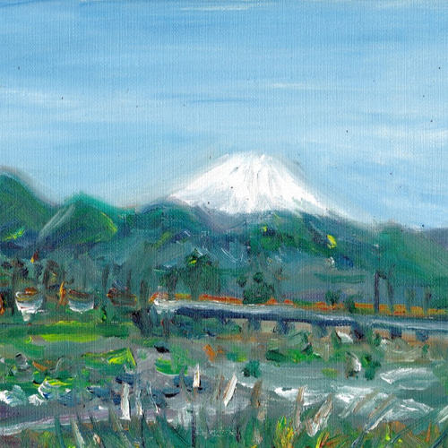 F 3『富士』油絵 F 3『富士』油絵