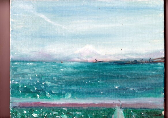 油絵 吊りあがっ 油彩 油彩画 絵 絵画 【ピンクのかすみ草】