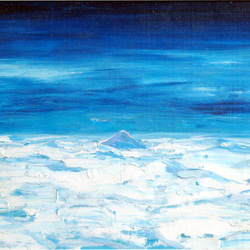 『　Fantastic Blue　 』　油絵　原画　手描き Fantastic Blue 』 油絵 原画 手描き