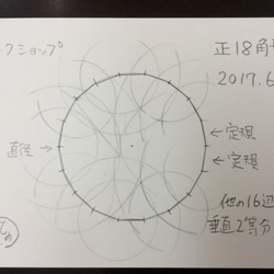 フラクタルガロア定規 ２ｍｍアクリル板製 １５cm  手づくり正多角形作図定規 6枚目の画像