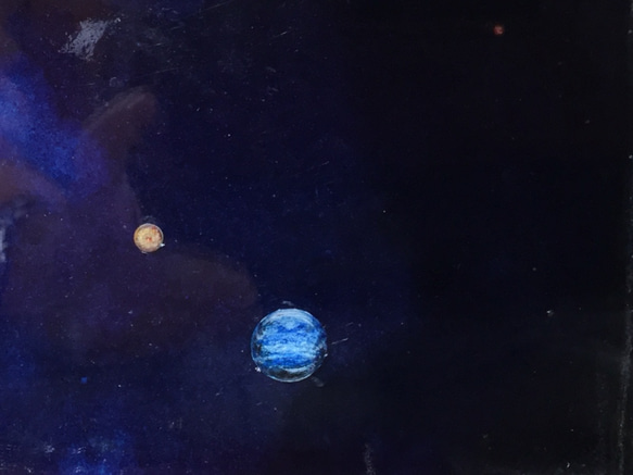 新発想 立体アクリル+陶板アート  宇宙 4枚目の画像