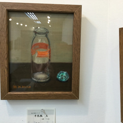 F3号スーパーリアリズム絵画 瓶の肖像シリーズ 牛乳瓶A 手作り額付き