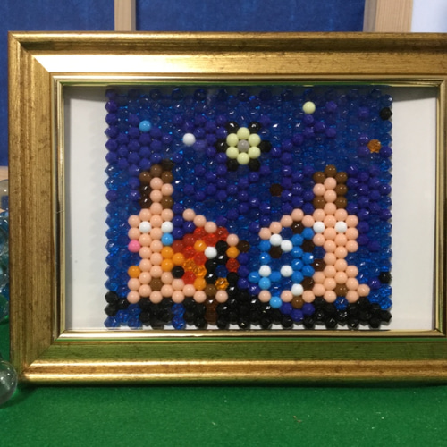 アクアビーズアート 20億光年の孤独 オマージュ 彫刻 art32m-k