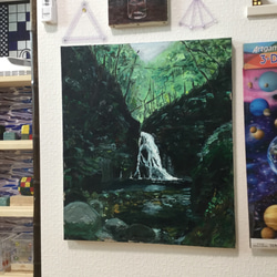 背戸峨廊  トッカケの滝  アクアビーズバージョン 額付き 5枚目の画像