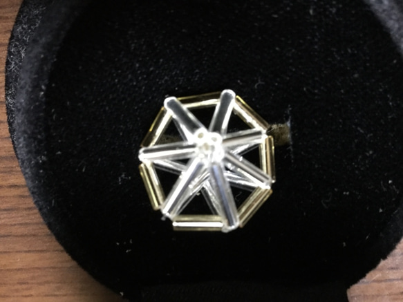 7日まで特価にて❣️★高品質★ モルダバイト　星型　ペンダントトップ 立体七芒星 正七角形 ペンダントトップ、 たけビーズオブジェ