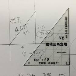 倍積問題を解決した究極のデザイン 倍積三角定規&コンパスセット 1枚目の画像