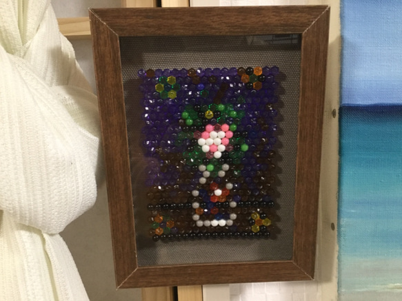アクアビーズアート 沈丁花 廉価版 13×17cm 手作り素数額