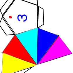 フラクタル自然数のマトリョーシカ 小星型１２面体 3０cmφ　Ａ4版　 5枚目の画像