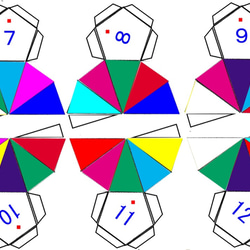星型正多面体 小星型１２面体  ペパクラバージョン 大小 セット４枚 700円　　 5枚目の画像
