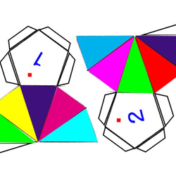 星型正多面体　小星型１２面体 ２０cmφ・8ｃｍφ　Ａ4版 ９枚　 3枚目の画像
