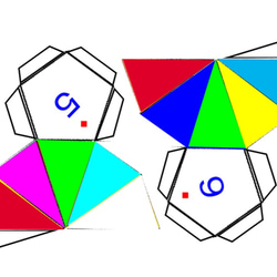星型正多面体　小星型１２面体 ２０cmφ・8ｃｍφ　Ａ4版 ９枚　 5枚目の画像