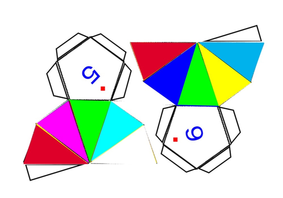 星型正多面体　小星型１２面体 ２０cmφ・8ｃｍφ　Ａ4版 ９枚　 5枚目の画像