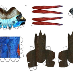 カソワリー ペパクラ  大小セット Ａ４版 ５枚 プリント 6枚目の画像