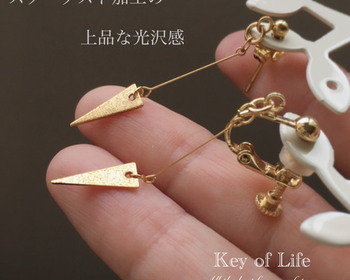 Key of Life▶︎ピアノ線 三角 ゴールド サージカルステンレス