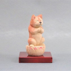 naonao様オーダー作品 木彫りの犬仏さま　柴犬　犬仏1812 4枚目の画像