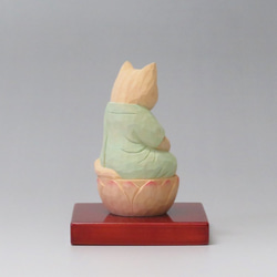 木彫り　薬師猫　猫仏2010 4枚目の画像