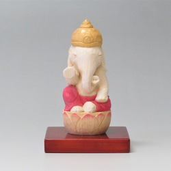 木彫り　ぞうさん　ガネーシャ　象仏2012 1枚目の画像