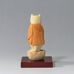 木彫り　立薬師猫　猫仏2014 4枚目の画像