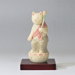 木雕聖觀音貓貓佛 2015 第2張的照片
