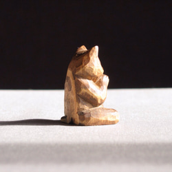 木彫りの合掌猫　仏像ねこシリーズ 1705 2枚目の画像