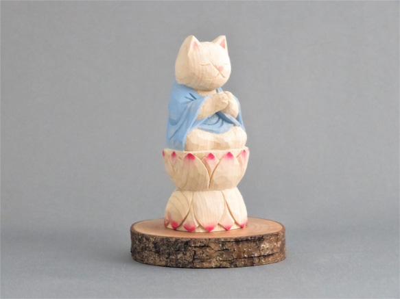 木雕奶嘴貓貓披佛像佛像貓系列1802 第4張的照片