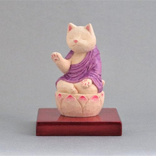 やっかい猫様　レトロ　木彫　壁かけ elements_9221