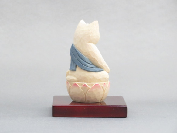 木彫り　虚空蔵菩薩猫　猫仏2005 4枚目の画像