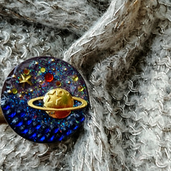 253 ステンドグラス✴ちょうちょ✴レジンヘアゴムキーホルダーブローチ